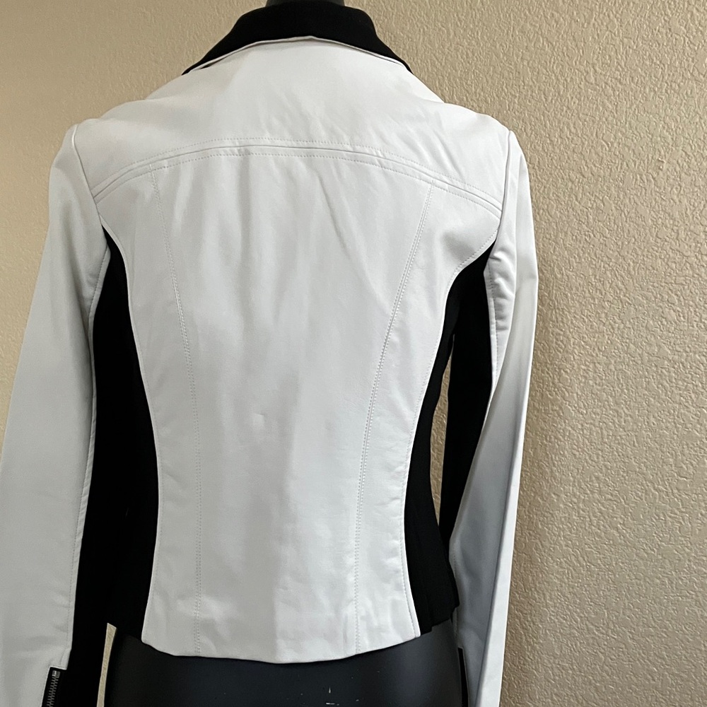 NWT White and Black Moto Jacket - Picture 2 of 6